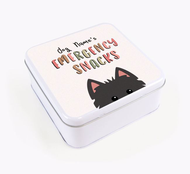 'Best Treats in Town' Square Tin for your {breedFullName}